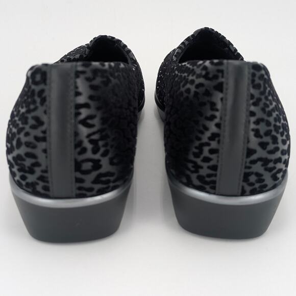 Bliss Slip On Wedge SAS Shoes Black Leopard US Womens 9 Wide Width $149 MSRP - Picture 5 of 11